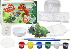 LEANToys 3D radošais komplekts Dinozauri ar ģipsi un krāsām