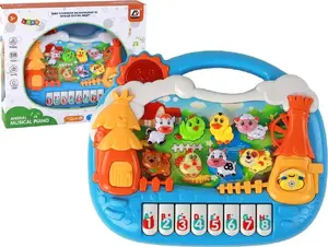 LEANToys Educational Piano Learning Panel with English Language and Farm Animal Sounds