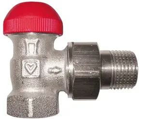 Herz TS-90-V Thermostatic Radiator Valve, Angled, 1/2"