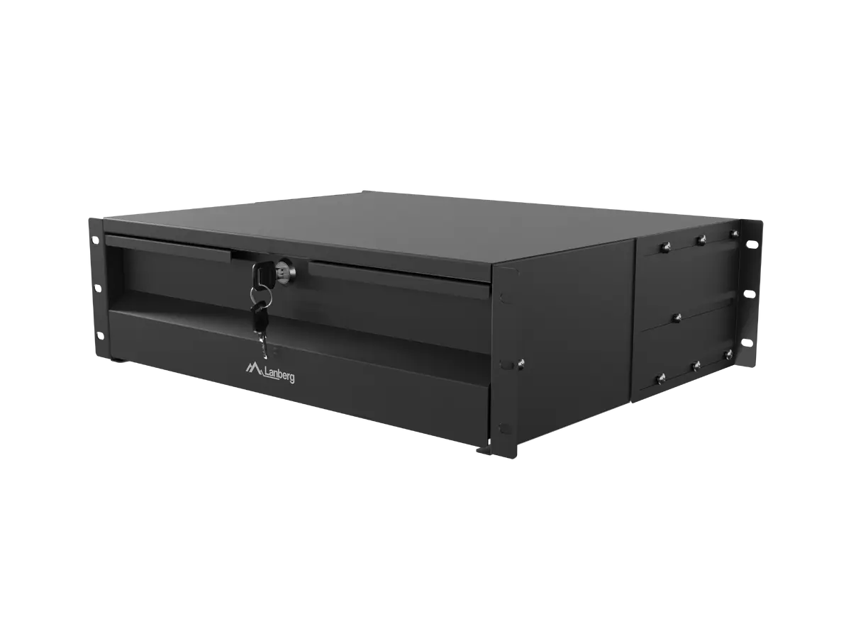 Lanberg 19 collu 3U rack atvilktne AK-2003-B melna Photo 1