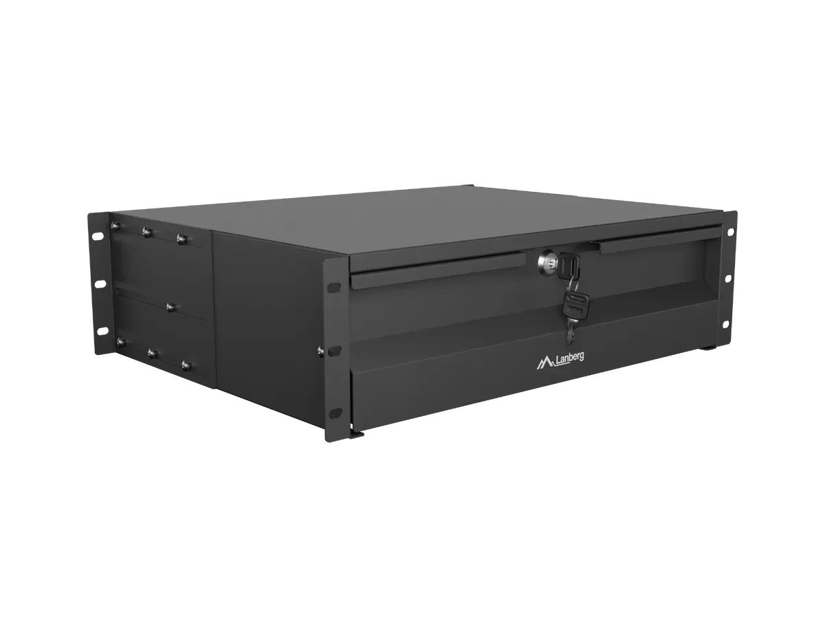 Lanberg 19 collu 3U rack atvilktne AK-2003-B melna Photo 4