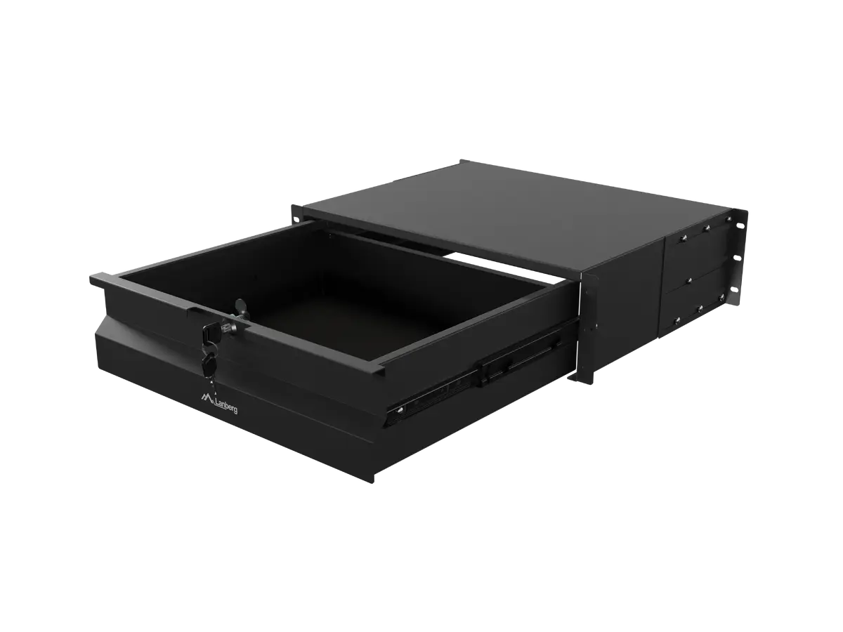 Lanberg 19 collu 3U rack atvilktne AK-2003-B melna Photo 9