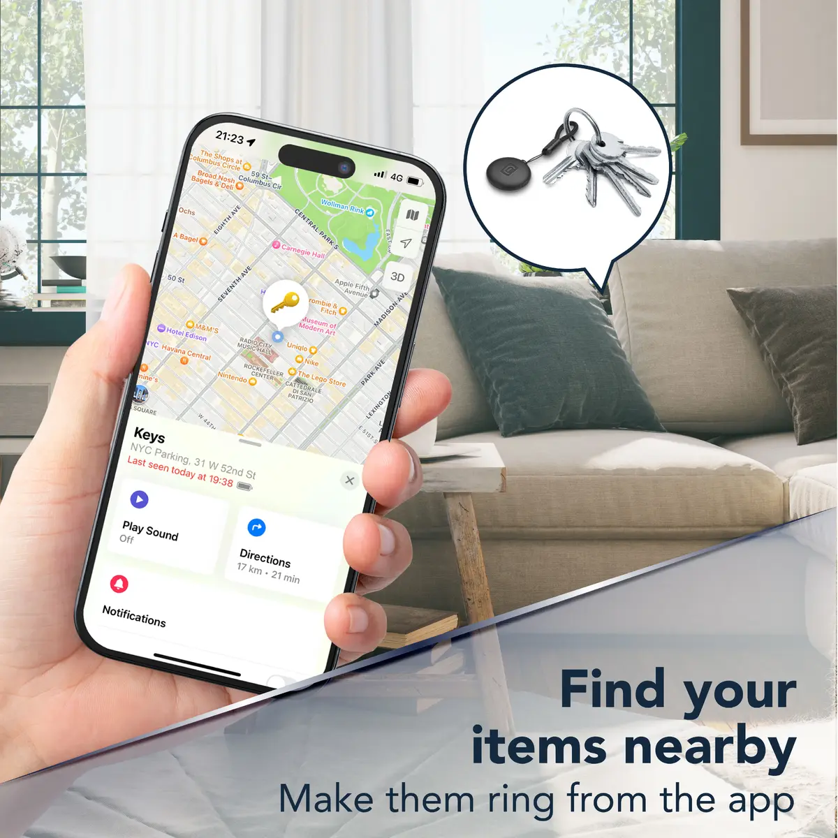 Bluetooth-трекер Cellularline TRACY TAG для iOS Photo 13