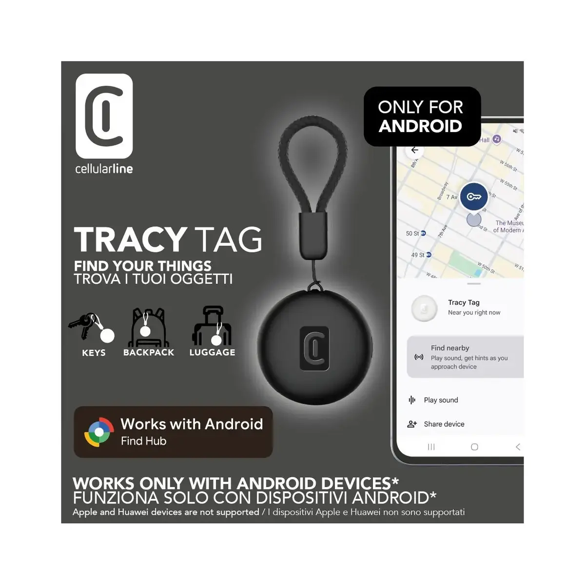 Bluetooth-трекер Cellularline TRACY TAG для Android Photo 2