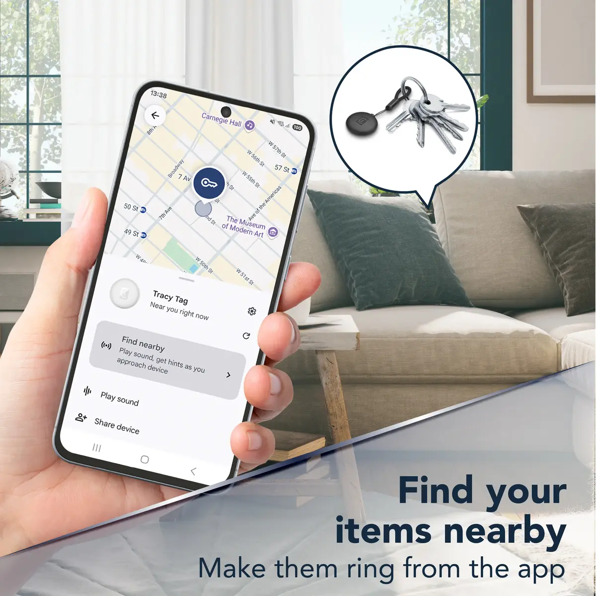 Bluetooth-трекер Cellularline TRACY TAG для Android Photo 6