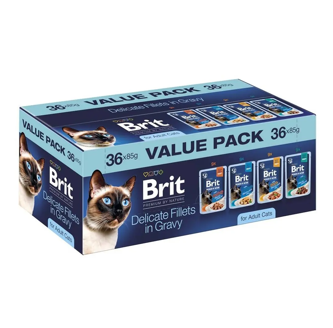 Mitrā barība pieaugušiem kaķiem Brit Delicate