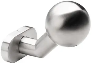 PSG Round Movable Door Knob 63.419, Stainless Steel, Offset, Oval Escutcheon