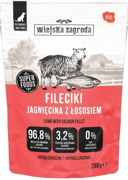 Wiejska Zagroda mitrā suņu barība filejas