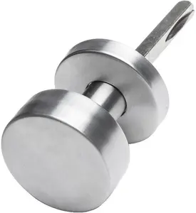 PSG 63.409 Flat Fixed Door Knob, Stainless Steel, Round Rosette