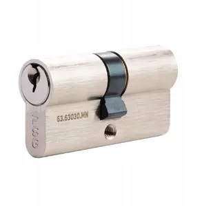 PSG 63.63030.MN Double Cylinder Lock 30/30, Nickel-Satin Brass