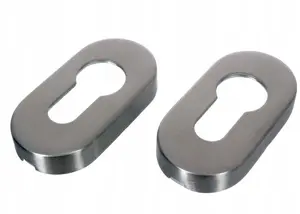 PSG 63.453 Oval Door Lock Escutcheon, Stainless Steel, 62 x 32 mm