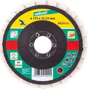 Wolfcraft Flap Disc 115 mm for Polishing Compounds