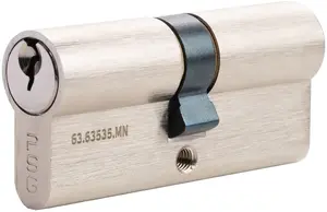 PSG 63.63535.MN Double Cylinder Lock 35/35 Nickel-Satin Finish