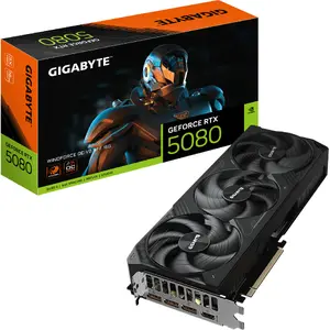 Видеокарта GIGABYTE GeForce RTX 5080 WINDFORCE OC SFF 16G, 16 ГБ GDDR7, 256 бит, PCI-E 5.0, 2670 МГц