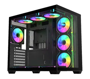 Datora korpuss FSP M341-BA Midi Tower ar caurspīdīgu sānu paneli, melns
