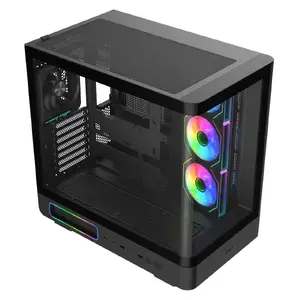 Компьютерный корпус FSP M581-BA Midi Tower с прозрачной боковой панелью, черный