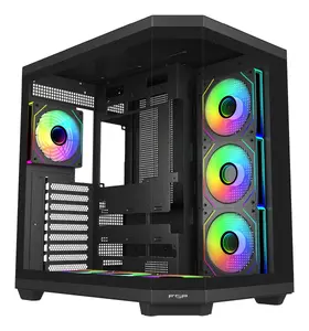 Корпус для ПК FSP U580-BA Ultra Tower, черный, закаленное стекло, поддержка ATX