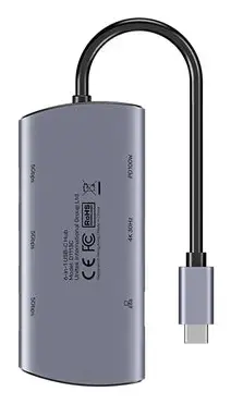 Unitek D1113CGY01 6-in-1 USB-C centrmezgls Photo 5