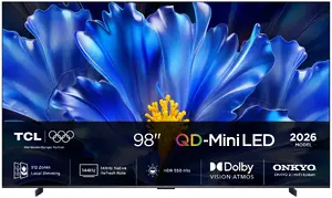 TCL QLED810L 98QLED810L televizors 2,49 m (98") 4K Ultra HD Viedtelevizors Wi-Fi Melns 550 cd/m²