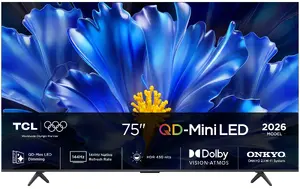 TCL QLED810L 75QLED810L televizors 190,5 cm (75") 4K Ultra HD Viedtelevizors Wi-Fi Melns 450 cd/m²