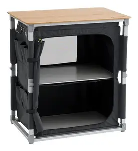 Outwell Padres Foldable Storage Unit with 2 Shelves, Grey