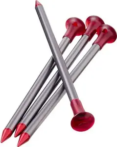 MSR Carbon-Core Stake Aluminium, Carbon fiber Red, Silver 4 pc(s)