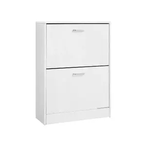 Vasagle LBC02WT kumode ar 2 durvīm un 4 plauktiem