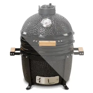 Kamado Bono Minimo Ceramic Grill 15″ Kamado barbecue/grill Cart Charcoal (fuel) Black