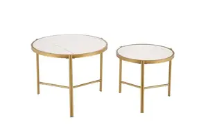 TABLE COFFEE FATIMA D63-48CM WHITE