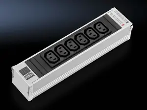 Rittal DK 7856.080 Power Extension with 6 C13 AC Outlets, Aluminium and Plastic