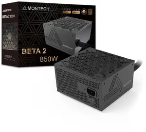 Montech BETA 2 850W ATX barošanas bloks, 80 PLUS Bronze, nemodulārs, melns