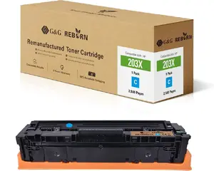 G&G GR-HCF541X Cyan Toner Cartridge for HP, 2500 Pages