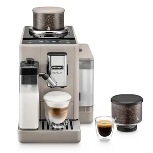De’Longhi Rivelia EXAM440.55.BG pilnībā automātisks espresso kafijas automāts ar dzirnaviņām un TFT displeju