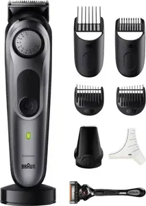 Braun BeardTrimmer 7 BT 7420 Cordless Beard Trimmer with AutoSense Technology and 2 Precision Combs
