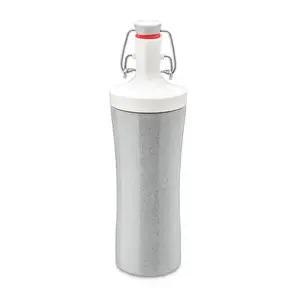 Koziol Daily Usage Drinking Bottle, 425 ml, Grey and White