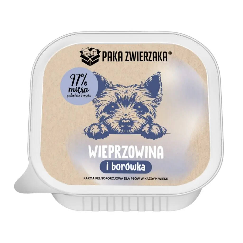 PAKA ZWIERZAKA mitrā suņu barība Cūkgaļa