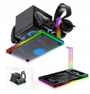 JYS Stacja Chłodząca Led + Rgb + Ładowarka Na 2 Pady + 4x Usb + Stojak / Do Steam Machine  / Jys-sdm003-v2