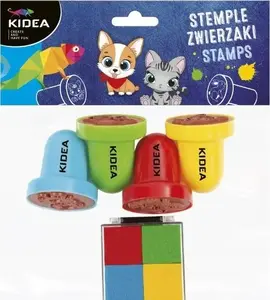 KIDEA lielo zīmogu komplekts ar tinti, dzīvnieku tēma