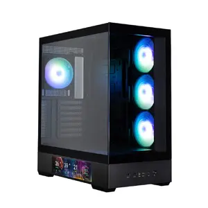 Zalman P40 DS BLACK Midi Tower PC Case with 9.1-inch LCD Display