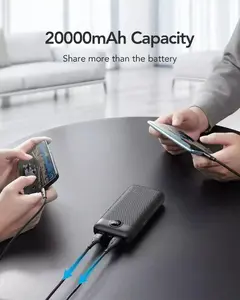 Powerbank 4kom.pl Powerbank Bateria zewnętrzna VEGER L20S - 20 000mAh LCD Quick Charge PD 20W czarny (VP2039PD  / W2039PD )