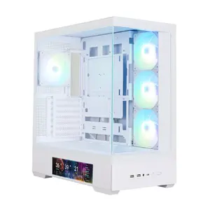 Zalman P40 DS WHITE Midi Tower PC Case with 9.1-inch LCD Display