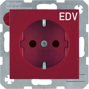 Berker 47238922 F tipa Schuko kontaktligzda, 16A 250V, sarkana