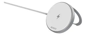 Беспроводное быстрое зарядное устройство Deltaco QI-1042 для смартфонов, 15 Вт, белое