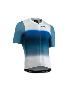 Koszulka rowerowa NORTHWAVE Blade Air Jersey S/s biało niebieski - L