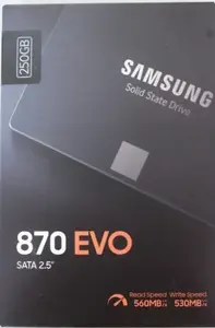 SALE OUT. Samsung SSD 870 EVO 250GB SATA III 2.5 inch | SALE OUT. Samsung | SSD | 870 EVO | 250 GB | SSD form factor 2.5" | Solid-state drive interface SATA III | DAMAGED PACKAGING | Read speed 560 MB/s | Write speed 530 MB/s