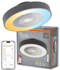 Ledvance Smart WiFi Ceiling Fan CYL REM, 76W, 550mm Diameter