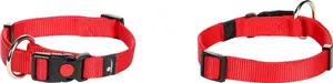 Flamingo Ziggi Dog Collar, Red, Adjustable 30-45 cm, Width 15 mm