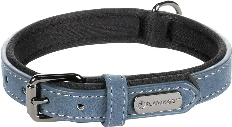 Flamingo Delu Blue Dog Collar 31-39 cm Photo 2