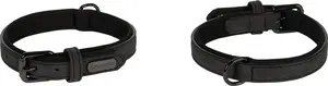Flamingo Delu Black Dog Collar, Adjustable 38-48 cm, Width 25 mm