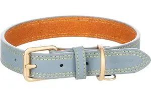 Flamingo Virginia Dog Collar, Blue, 430-530mm x 25mm
